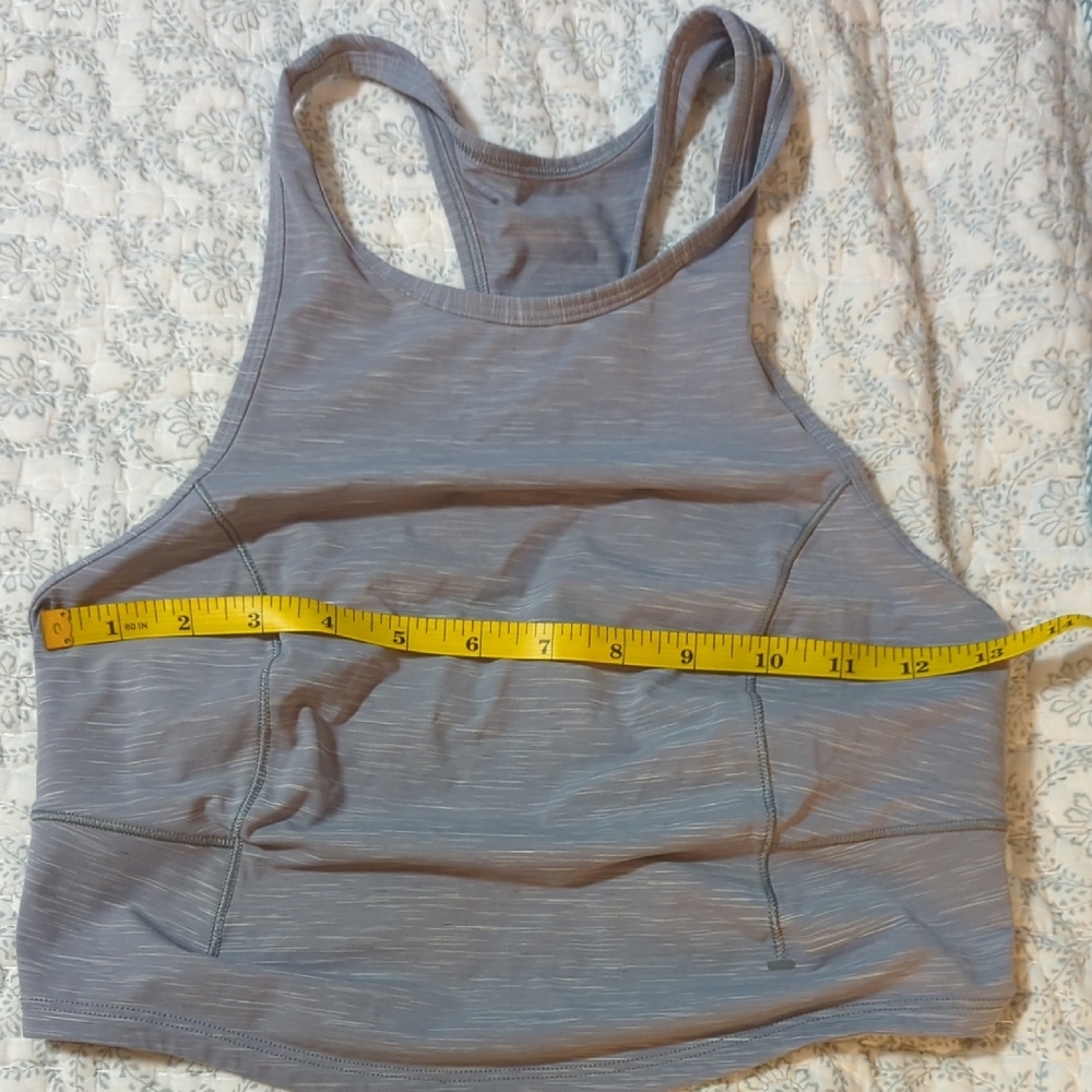 Lululemon Athletica Gray Fitted Crop Tank Top